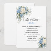 Invitation de mariage florale (Devant / Derrière)