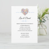 Invitation de mariage florale (Debout devant)