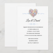 Invitation de mariage florale (Devant / Derrière)