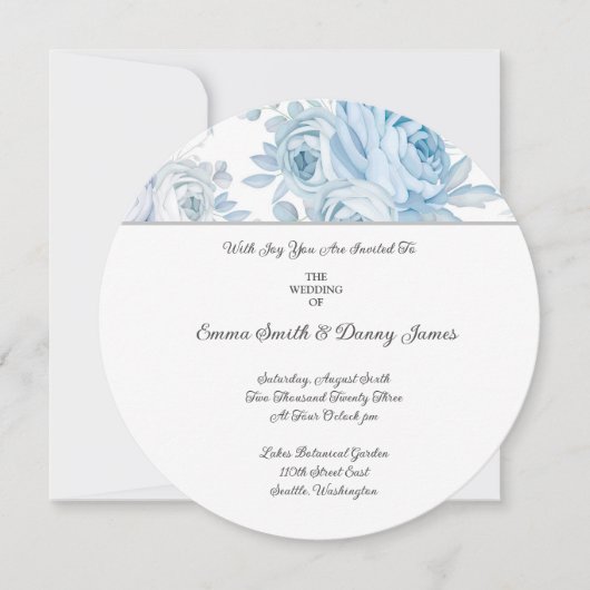 Invitation de mariage florale (Devant)