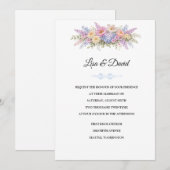 Invitation de mariage florale (Devant / Derrière)
