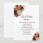 Invitation de mariage florale (Devant / Derrière)