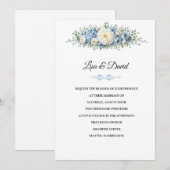 Invitation de mariage florale (Devant / Derrière)