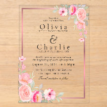 Invitation de mariage florale