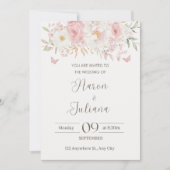 Invitation de mariage florale (Devant)