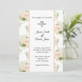 Invitation de mariage florale (Debout devant)