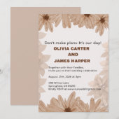 Invitation de mariage florale (Devant / Derrière)