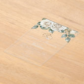 Invitation de mariage florale à la verdure acryliq (Poser)