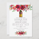Invitation de mariage florale à l'aquarelle (Devant)