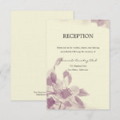 Invitation de mariage florale à l'aquarelle (Devant / Derrière)