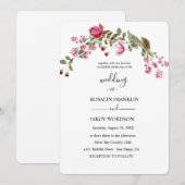 Invitation de mariage florale à l'aquarelle (Devant / Derrière)