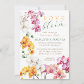 Invitation de mariage florale à l'orchidée (Devant)