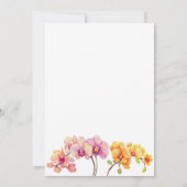 Invitation de mariage florale à l'orchidée (Dos)
