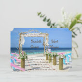 Invitation de mariage florale Adorable Beach Arbor (Debout devant)
