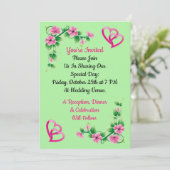 Invitation de mariage florale Aloha (Debout devant)