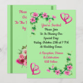 Invitation de mariage florale Aloha (Devant / Derrière)