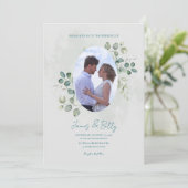 Invitation de mariage florale aquarelle (Debout devant)