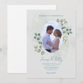 Invitation de mariage florale aquarelle (Devant / Derrière)