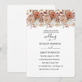 Invitation de mariage florale aquarelle (Devant / Derrière)