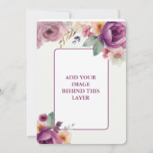 Invitation de mariage florale aquarelle (Dos)