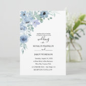 Invitation de mariage florale aquarelle (Debout devant)