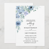 Invitation de mariage florale aquarelle (Devant / Derrière)