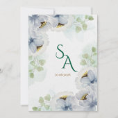 Invitation de mariage florale aquarelle (Devant)