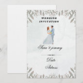 Invitation de mariage florale aquarelle (Devant / Derrière)