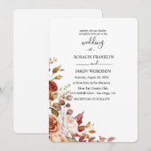 Invitation de mariage florale aquarelle (Devant / Derrière)