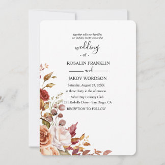 Invitation de mariage florale aquarelle