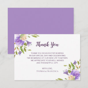 Invitation de mariage florale aquarelle lilas