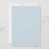 Invitation de mariage florale bleue élégante (Dos)