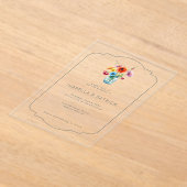 Invitation de mariage florale bleue romantique (Poser)