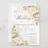 Invitation de mariage florale bohème (Devant)