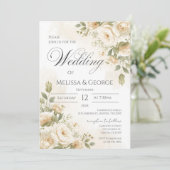 Invitation de mariage florale bohème (Debout devant)