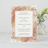 Invitation de mariage florale boho terracotta (Debout devant)