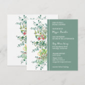 Invitation de mariage florale botanique (Devant / Derrière)