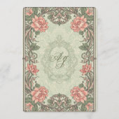Invitation de mariage florale botanique élégante v (Dos)