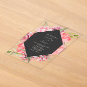 Invitation de mariage florale botanique géométriqu (Poser)