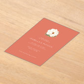 Invitation de mariage florale corail élégante (Poser)