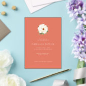 Invitation de mariage florale corail élégante (Insitu (Mariage))