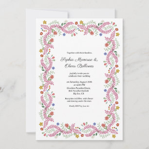 Invitation de mariage florale Cottagecore