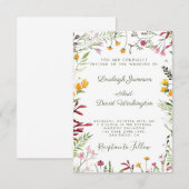Invitation de mariage florale de jardin (Devant / Derrière)