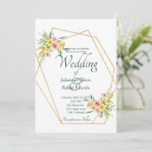 Invitation de mariage florale de printemps (Debout devant)