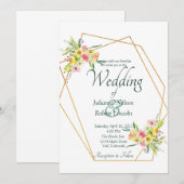 Invitation de mariage florale de printemps (Devant / Derrière)