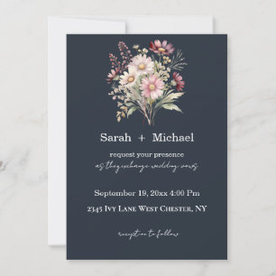 Invitation de mariage florale de printemps