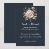 Invitation de mariage florale de printemps (Devant / Derrière)