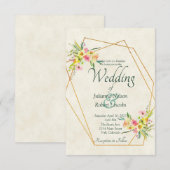 Invitation de mariage florale de printemps (Devant / Derrière)