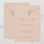 Invitation de mariage florale délicate personnalis (Devant / Derrière)