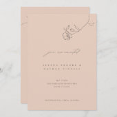 Invitation de mariage florale délicate personnalis (Devant / Derrière)